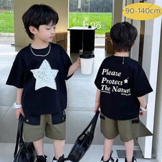 【Boys T Shirt】เสื้อยืดแขนสั้น ผ้าฝ้าย พิมพ์ลาย Kebaya Baju Budak lelaki แฟชั่นฤดูร้อน สไตล์เกาหลี สําหรับเด็กผู้ชาย (1-12 ปี)