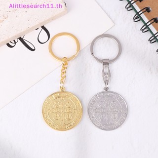 Alittlesearch11 พวงกุญแจโลหะ จี้พระเยซู เบนดิกต์ Saint Benedict Medallion คาทอลิก San Benito เครื่องประดับ สําหรับของขวัญ TH