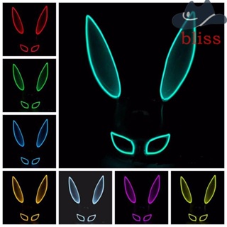 BLISS หน้ากากคอสเพลย์ รูปกระต่าย มีไฟ Led สําหรับปาร์ตี้ฮาโลวีน