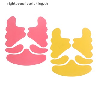 Righteousflourishs.th ใหม่ แผ่นซิลิโคน ลายทาง ลดริ้วรอย ดูแลผิวหน้า และดวงตา 5 ชิ้น ต่อชุด