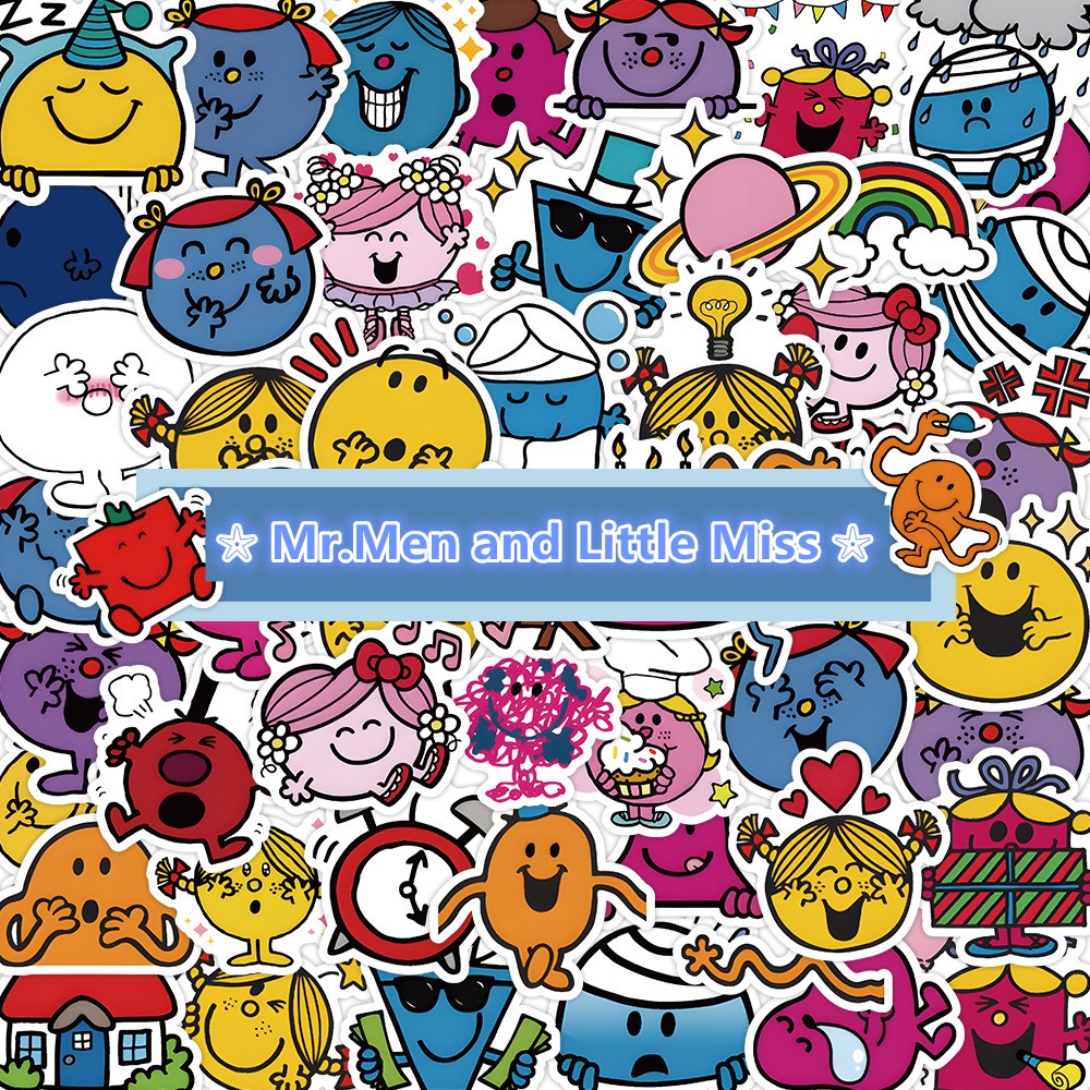 ❉ Mr.Men and Little Miss Stickers ❉ 60Pcs/Set DIY Fashion Waterproof Decals Doodle Stickers