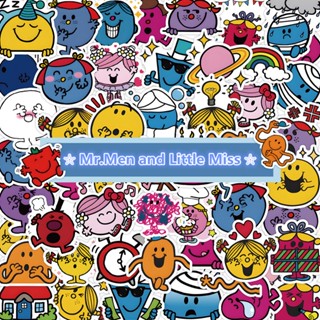 ❉ Mr.men and Little Miss สติกเกอร์ สําหรับติดตกแต่ง ❉ สติกเกอร์แฟชั่น กันน้ํา DIY 60 ชิ้น/เซต