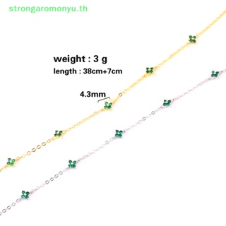 Strongaromonyu ใหม่ สร้อยคอ จี้รูปดอกไม้น่ารัก สีฟ้า สีทอง เครื่องประดับ สําหรับผู้หญิง ของขวัญวันเกิด