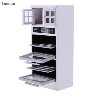 Sunstar ชุดเฟอร์นิเจอร์เตาอบไมโครเวฟ ขนาดเล็ก สําหรับบ้านตุ๊กตา สเกล 1/12