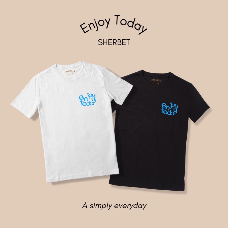 แฟชั่น sherbettee|เสื้อยืดลาย enjoy today
