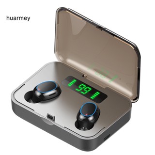 Huarmey A2S หูฟังสเตอริโอไร้สาย บลูทูธ 50 สมาร์ททัช 8D เสียงเบสหนัก ชาร์จได้