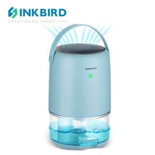 Inkbirdplus เครื่องลดความชื้นไฟฟ้า ขนาดเล็ก แบบพกพา 1100 มล. พร้อมไฟ LED 7 สี ปิดอัตโนมัติ ลดความชื้น สําหรับห้อง