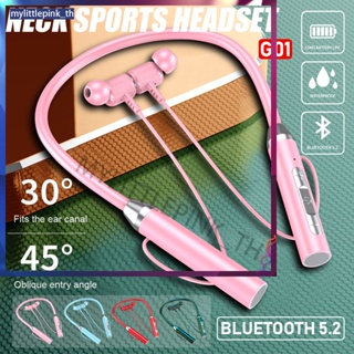 G01 TWS Neck Wireless Bluetooth 5.2 หูฟังชุดหูฟังกีฬาหูฟังเอียร์บัดกันน้ำหูฟังลดเสียงรบกวน