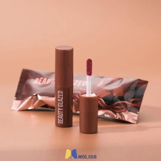 Matte Lip Matte Moisturizing Lip Gloss Beauty Glazed Chocolate Lip Glaze ลิปสติก Waterproof Colour Rich Cosmetics 12 สี MOLISA