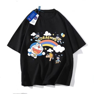 เสื้อยืดคอกลม แขนสั้น ผ้าฝ้ายแท้ พิมพ์ลาย NA Doraemon ระบายอากาศ แฟชั่นฤดูร้อน สําหรับผู้ชาย และผู้หญิง (8-14) 2023