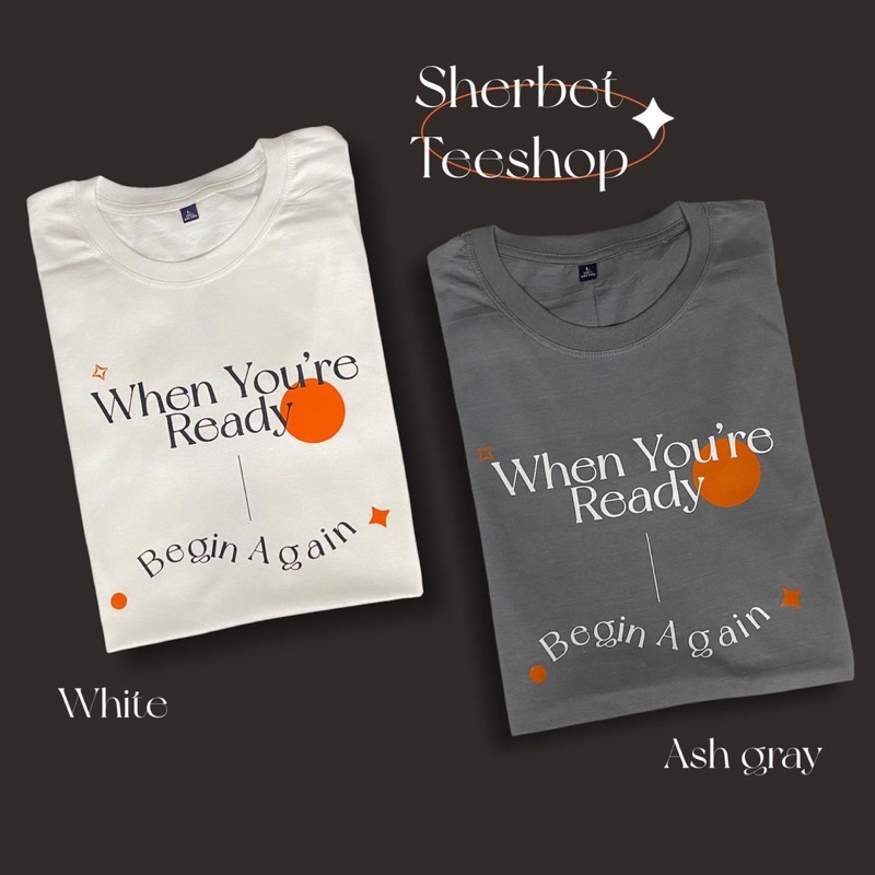 แฟชั่น เสื้อยืด begin again*☺︎︎|sherbet.teeshop