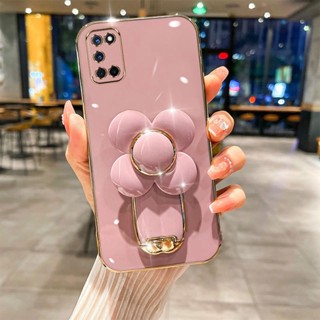 เคสโทรศัพท์มือถือแบบนิ่ม TPU บางมาก กันกระแทก ลายกังหันลม 3D พร้อมที่ตั้งวาง สําหรับ OPPO A52 OPPO A92