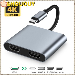 SHOUOUY อะแดปเตอร์ฮับ USB C 3.0 สําหรับแล็ปท็อป