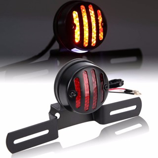 ไฟท้าย LED สีแดง สําหรับป้ายทะเบียนรถยนต์ Harley Touring สีดํา ☆Westyletin