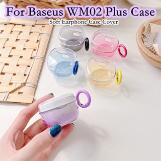 【พร้อมส่ง】เคสหูฟัง แบบนิ่ม ไล่โทนสี สําหรับ Baseus WM02 Plus WM02 Plus