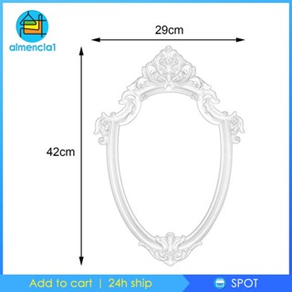 [Almencla1] กระจกแต่งหน้า สไตล์วินเทจโบราณ สําหรับตกแต่งผนังห้องรับประทานอาหาร บ้าน