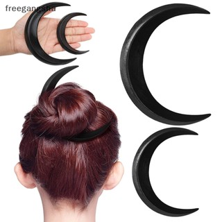 [FREG] 1Pcs Moon Hair Fork Ramadan Hand Carved  Hair Sticks for Women Long Hair Comb Hair Styling Fashion Hair Accessories FDH