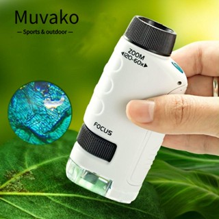 MUVAKO กล้องจุลทรรศน์ กล้องจุลทรรศน์ พร้อมไฟ LED ของเล่นเสริมการศึกษา สําหรับเด็กนักเรียน