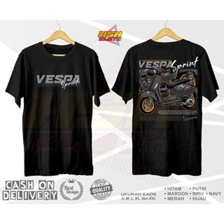 [S-5XL]เสื้อยืด พิมพ์ลายรถยนต์ Vespa Sprint Made in HSHclothS-5XL