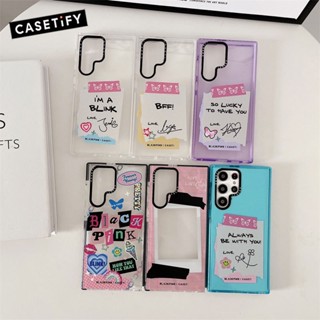 เคสโทรศัพท์มือถือแบบใส ลาย CASETiFY แฟชั่นเกาหลี สําหรับ Samsung Galaxy S20 S21 S22 S23 Ultra S20+ S21+ S22+ S23 Plus