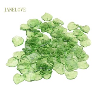 Jlove จี้ใบไม้สีเขียว ขนาดเล็ก 100 ชิ้น สําหรับผู้หญิง DIY พวงกุญแจ ต่างหู เครื่องประดับ สร้อยคอ งานฝีมือ