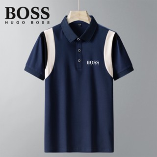 ใหม่ เสื้อโปโล BOSS แขนสั้น ใส่สบาย สําหรับผู้ชาย และผู้หญิง