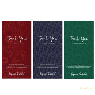 Treeling ชุดสติกเกอร์ฉลาก Thank You for Your Order สไตล์วินเทจ สําหรับติดตกแต่ง 50 ชิ้น