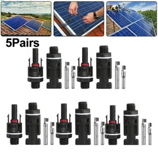 【Big Discounts】5Pairs Solar Panel Plug Connector Plug Socket Coupling Power Distributor Adapter#BBHOOD