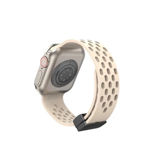 สายนาฬิกาข้อมือซิลิโคนแม่เหล็ก ระบายอากาศ สําหรับ Apple Watch Ultra 49/45/41/40/44 มม. 38 มม. 42 มม. iWatch series 8 7 6 5 4
