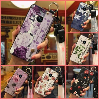 Back Cover Silicone Phone Case For OPPO Realme11 Pro/11 Pro+ Wrist Strap cartoon Anti-knock Lanyard Fashion Design