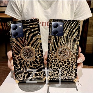 เคสโทรศัพท์กันกระแทก Vivo Y36 Y78 Y78 + แฟชั่น ลายเสือดาว ขนนก แหวนยึด เคสกันกระแทก