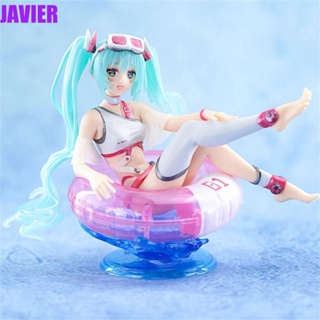 Javier ฟิกเกอร์ PVC รูปการ์ตูนอนิเมะ Hatsune Miku ชุดว่ายน้ํา ของขวัญ สําหรับเด็กผู้หญิง