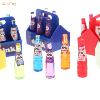 Cooltoy ขวดเบียร์จิ๋ว พร้อมกล่องเครื่องดื่ม 1:12 อุปกรณ์เสริม สําหรับตกแต่งบ้านตุ๊กตา 1 ชุด