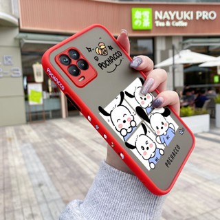 เคสซิลิโคนใส ขอบสี่เหลี่ยม ลายการ์ตูน Pochacco กันกระแทก สําหรับ Realme 8 4G Realme 8 Pro