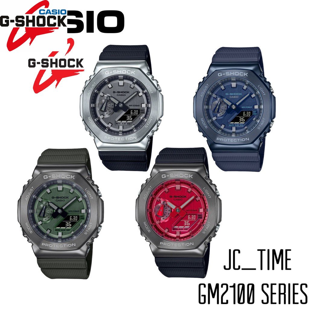 GM-2100-1ADR กีฬานาฬิกาสแตนเลส Series GM-2100B-3ADR Gm2100 แฟชั่นเรซิ่นสายนาฬิกา p457