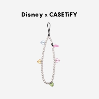 [Phone Strings] Casetify สายโซ่คล้องโทรศัพท์มือถือ ประดับลูกปัดไข่มุก ป้องกันการสูญหาย สําหรับเจ้าหญิงดิสนีย์