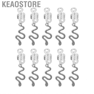 Keaostore Dreadlocks Coil Pendant Safe Snake Shaped Stylish Beard Alloy for Men Party