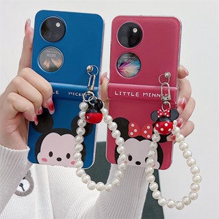 เคสโทรศัพท์มือถือ แบบฝาพับ ลายมินนี่เมาส์ P50 S3 ประดับโบว์ สีแดง สําหรับ P50