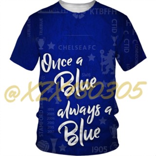 (ทั้งหมดในสต็อก Xzx180305) ใหม่ เสื้อยืด ลายฟุตบอล chelse FC 3D 18