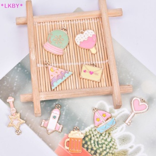 Luckybabys&gt; 10 ชิ้น / เซต โลหะผสมเคลือบ จรวด เรือ ดาว Ch จี้ เครื่องประดับ DIY ทําหัตถกรรม ใหม่