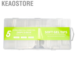 Keaostore False Nail Tip Clear Professional Ultra Thin Safe  for Dancing Party Artist
