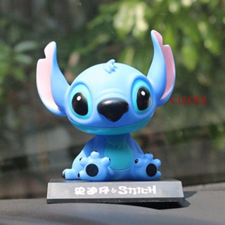 Cleoes โมเดลตุ๊กตาฟิกเกอร์ อนิเมะ Stitch Shaking Head Kawaii ของเล่นสําหรับเด็ก