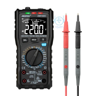 [mjia] Mestek มัลติมิเตอร์ดิจิทัล RMS 10000 ครั้ง AC DC วัดแรงดันไฟฟ้า ความต้านทาน ความจุ ความถี่ไดโอด ความถี่อุณหภูมิ NCV ไลฟ์สด