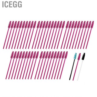 Icegg Eyebrow Brushes  50PCS Flexible Head Grafting Eyelash Brush Easy Operation for Grooming Brows Lashes