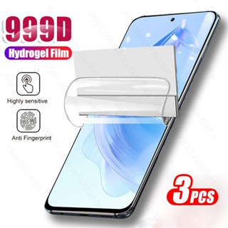 3PCS 999D Curved Soft Hydrogel Film Screen Protector For Honor 90 Lite Honar Honer 90Lite Light 5G 2023 CRT-NX1 6.7" Not Glass