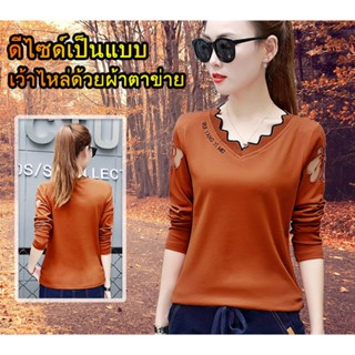 AAA  เสื้อยืดสีเทาสำหรับผู้หญิงที่ใส่ได้ทั้งปี สไตล์เกาหลี รูปทรงโดยรวม