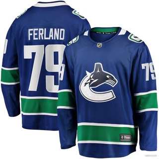 Hq7 NHL Vancouver Canucks เสื้อแขนยาว พลัสไซซ์ สีฟ้า สําหรับเล่นกีฬา QH7