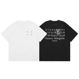 เสื้อยืดแขนสั้นลําลอง ผ้าฝ้าย พิมพ์ลายดิจิตอล MAISON MARGIELA แฟชั่นสําหรับผู้ชาย และผู้หญิง