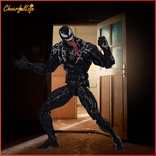 ❉ Cheerful โมเดลตุ๊กตา Marvel Legends Series Venom 2 PVC ขยับข้อต่อได้ ไม่มีสารพิษ ขนาด 7.8 นิ้ว สีดํา สําหรับเด็กผู้ชาย และเด็กผู้หญิง