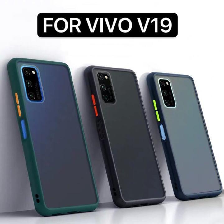 เคส VIVO V15 PRO/V9/V11i/V19 เคสวีโว่ ขอบสีผิวด้าน เคสกันกระแทก TPU Case